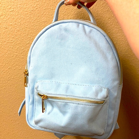 baby blue backpack purse